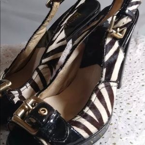 MK Calf  Hair leather sandal